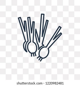 Spring onion vector outline icon isolated on transparent background, high quality linear Spring onion transparency concept can be used web and mobile