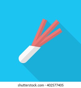 Spring onions icon, Vector flat long shadow design. EPS10