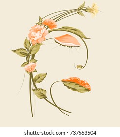 Spring orange flowers 