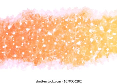 spring orange yellow wave splash abstract or natural vintage watercolor hand paint background, vector illustration