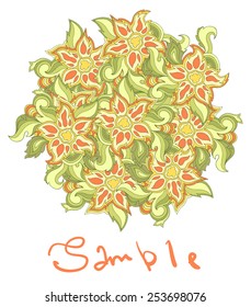 Spring ornamental background with place for text. Vector floral banner with flowers. For inviting, greeting cards, labels.