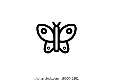 Icono de contorno de primavera - mariposa