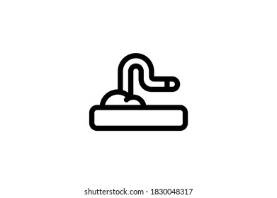 Spring Outline Icon - Wurm