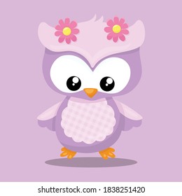 spring owls design vector illustration