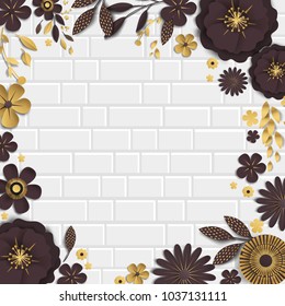 spring paper flowers with realistic shadow to banner or promotions. Background with anemones can be used for a magazine, web, advertising.



