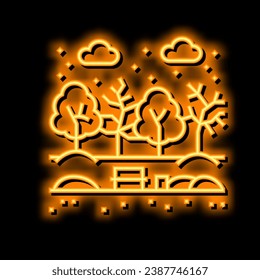 spring park neon light sign vector. spring park illustration