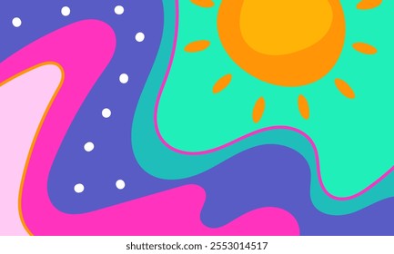 fundo de festa de primavera. padrão abstrato. estilo de ilustração de design de vetor. layout hd, banner, cartaz, modelo de cartão de saudação