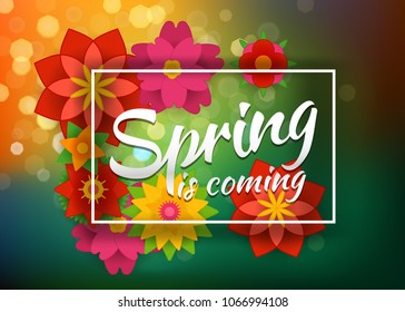 Spring party poster vector concept. Abstract blured colorful vector backdrop. Vector abstract 
graphic background