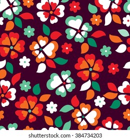 Spring pattern. Garden. Floral seamless pattern. Seamless botanic texture. Detailed flowers illustrations. Beautiful floral pattern. Bright buds, leaves, flowers. Seamless vintage pattern. Large buds.