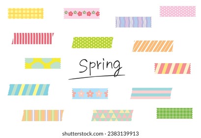 Spring pattern masking tape set