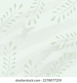 Spring pattern with plants. Vector botanical elements. Handmade flowers. Abstract modern botanical silhouettes.