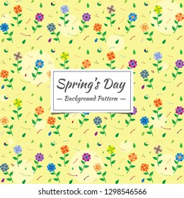 Spring pattern with small flower. Motifs scattered random. Elegant template for fashion prints.