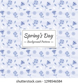 Spring pattern with small flower. Motifs scattered random. Elegant template for fashion prints.
