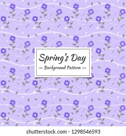 Spring pattern with small flower. Motifs scattered random. Elegant template for fashion prints.