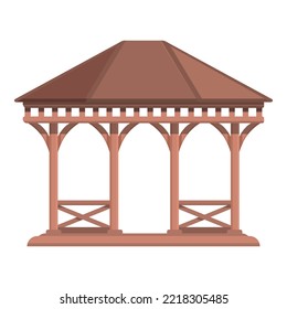 Spring pergola icon cartoon vector. Wedding house. Summer garden