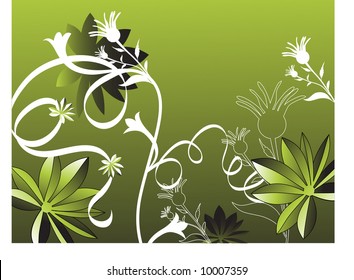 spring petals with coil vine