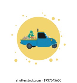 Spring Pickup Flower Icon Design
