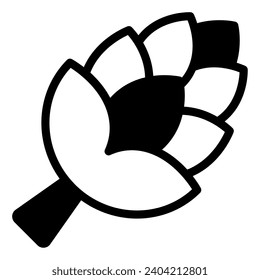 Spring pine cone Vector object illustration