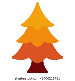 Spring pine tree Vector object illustration