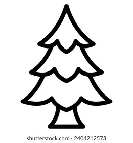 Spring pine tree Vector object illustration