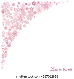 Spring pink cherry blossoms background
