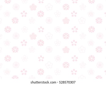 Spring pink cherry blossoms background
