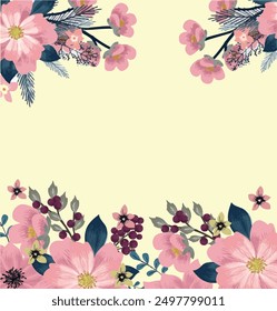 Fondo floral rosa de primavera para uso textil