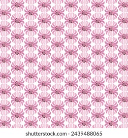 Spring pink floral seamless pattern on a white background