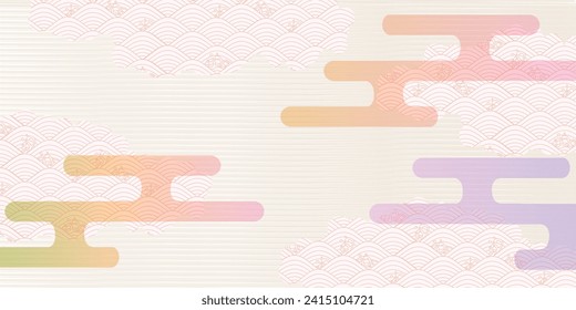 Fondo del patrón japonés rosado de primavera