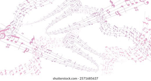 Spring Pink Sheet Music Background