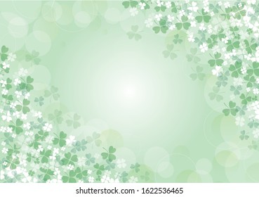 Spring plant clover background material,