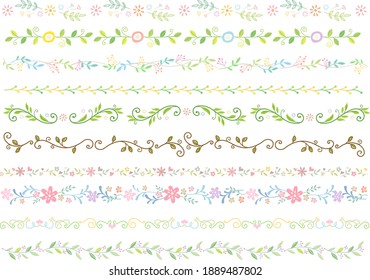 Spring plant and flower line set