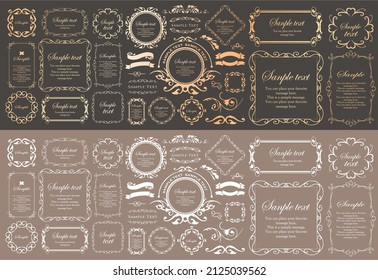 Spring plant motif frameset. Vintage flower. Decorative design. Trendy treatment
