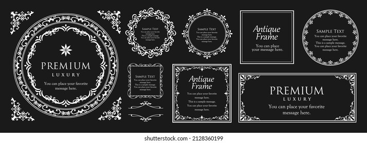 Frameset de motivos de la planta de primavera. Flor vintage. Diseño decorativo. Tratamiento de moda