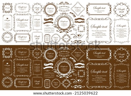 Spring plant motif frameset. Vintage flower. Decorative design. Trendy treatment