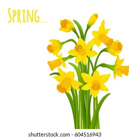 Spring Postcard With Gradient Mesh, Vector Illustration