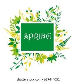 Spring Postcard. vector