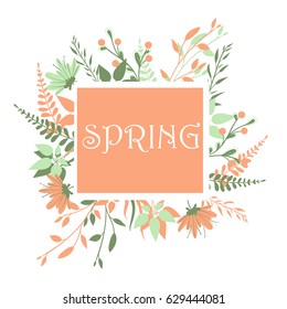 Spring Postcard. vector