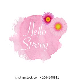 Spring Poster Gerber, Vector Illustration
