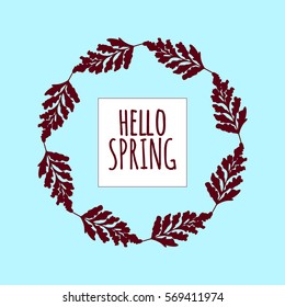 Spring poster greeting for your design works and posters as well as stickers, banners and ornament for greeting cards