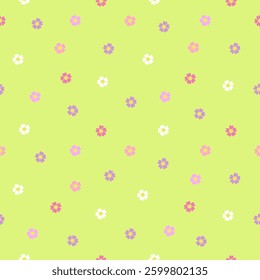 Spring Primroses. Colorful Seamless pattern.