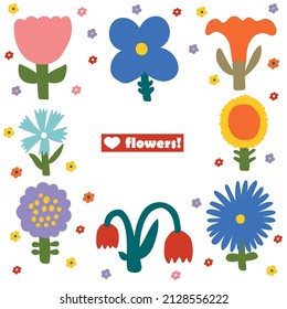 Spring primroses. Cute greeting card. Delicate flowers.