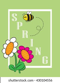 Spring - Print - Graphic Design - Sign - Vector Illustration