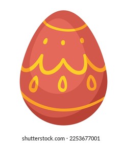 spring red egg painted icon