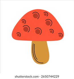 Spring Red Mushroom Cap for spring themed projects