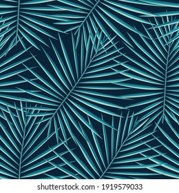 Spring Repeated Tropical Graphic Abstract. Bright Seamless Fashion Vector Illustration. Vivid Repeated Isolated Graphic Foliage. Tropical, Pattern, Vector, Light Seamless Pattern.