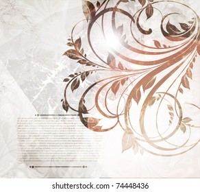Spring retro floral background. eps 10.
