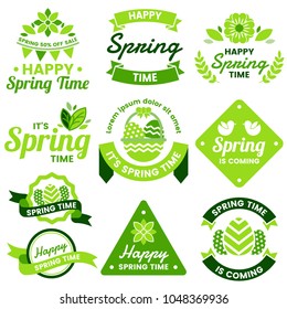 Spring Retro Vintage Vector Label for banner