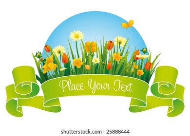 Spring Ribbon - vector