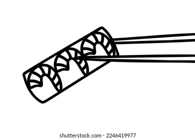 Spring roll concept design. Asian food. Chinese cuisine.